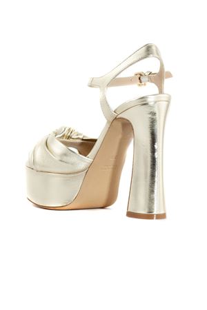 Platform Woman platinum leather sandal ROBERTO FESTA | WOMANPLATINO